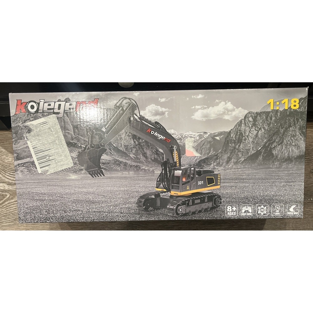 Kolegend 1331 Remote Control 9‎ Channel Excavator Toy, 1/18 Scale - New/ Sealed